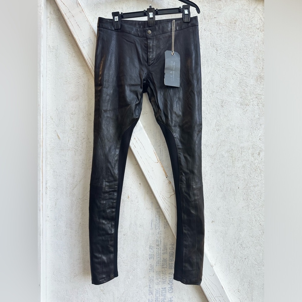 NWT Rag & Bone Black Leather Leggings, size 28. Great Christmas gift
